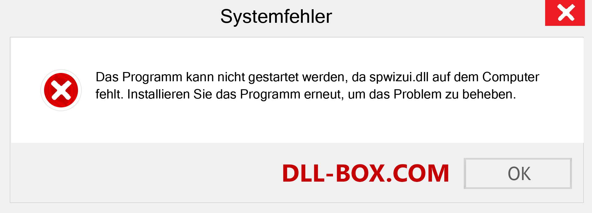 spwizui.dll-Datei fehlt?. Download für Windows 7, 8, 10 - Fix spwizui dll Missing Error unter Windows, Fotos, Bildern